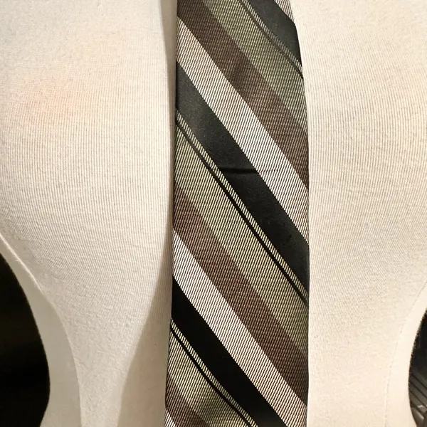 J Ferrar Vintage Tie Men's Green Black Office Elegant Necktie Classic - Image 10