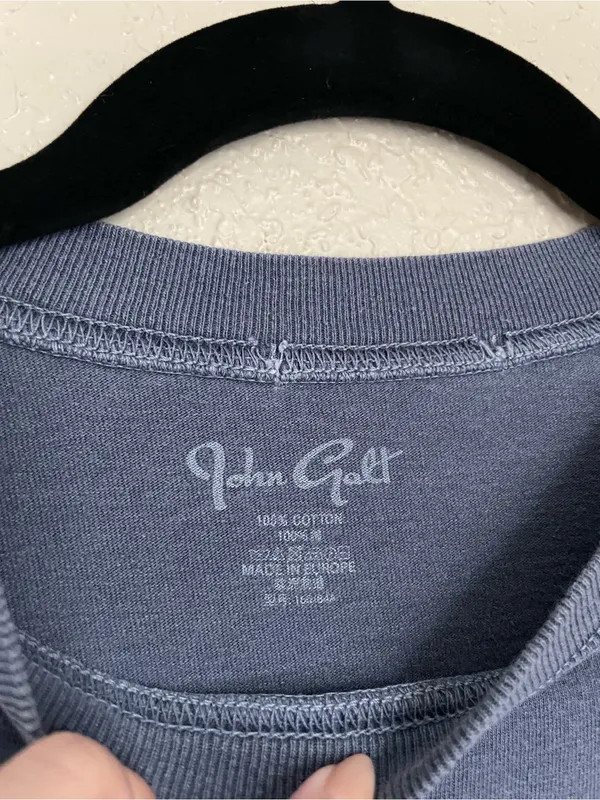 Brandy Melville John Galt Nantucket Graphic T Shirt Tee One Size Stone Blue - Image 3