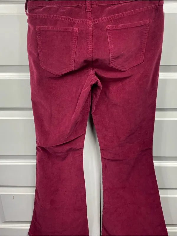 Ariat Flare Corduroy Jeans Women’s Size 29R Stretch Denim Western Maroon Wine - Image 6