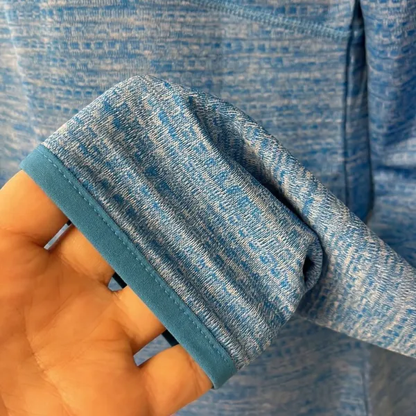 Nike Golf Women’s Dri-Fit Long Sleeve Pullover Heather Light Blue Shirt- Large - Image 4