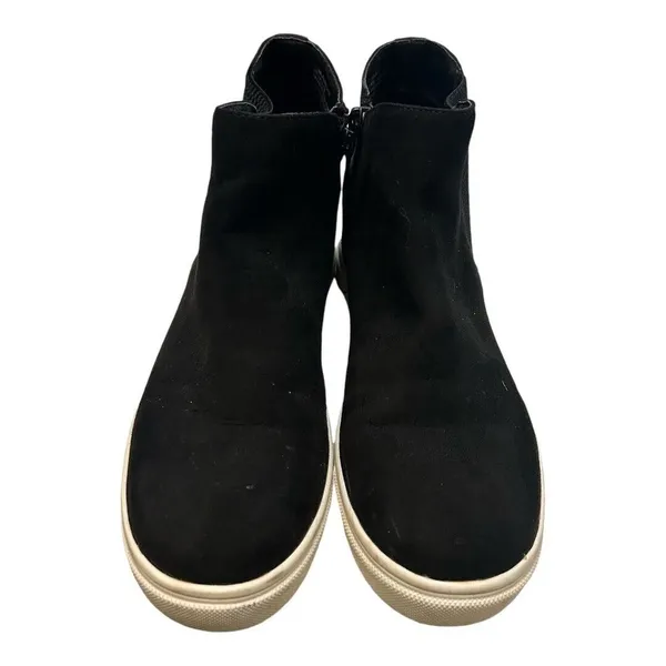 Steve Madden Wedgie Womens Black Suede Side Zipper Ankle Boots Size 7 M Used‎ - Image 5