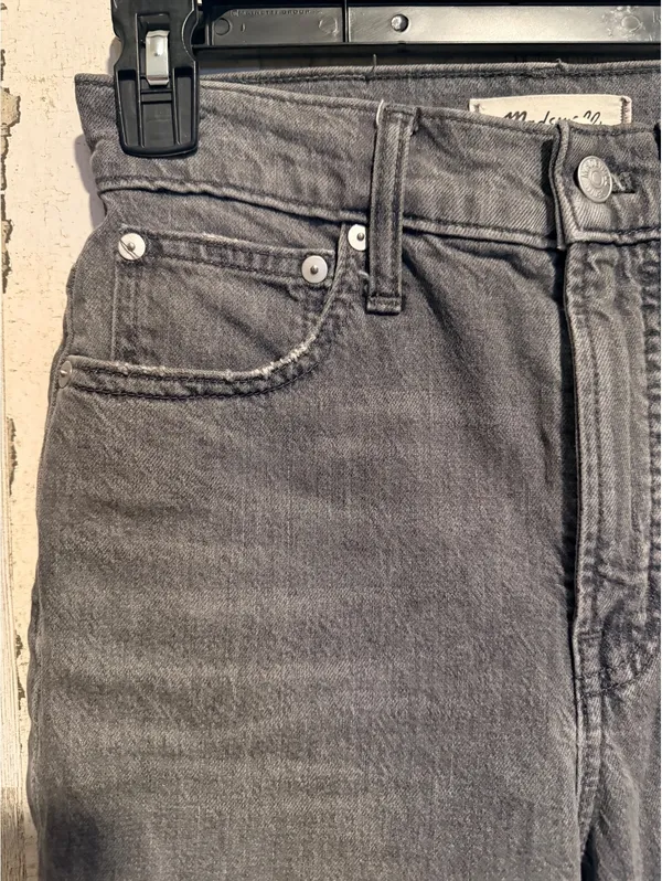Madewell Women’s 25P $128 Perfect Vintage High Rise Ankle Jeans Gray - Image 10