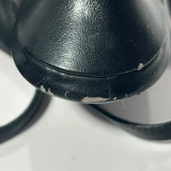 Trotters Omega Black Leather Slingback Peep Toe‎ Kitten Heels Pumps 9N - Image 8