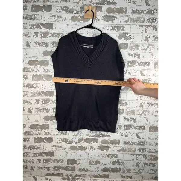 Loft | women knitted blue sweater vest - Image 5