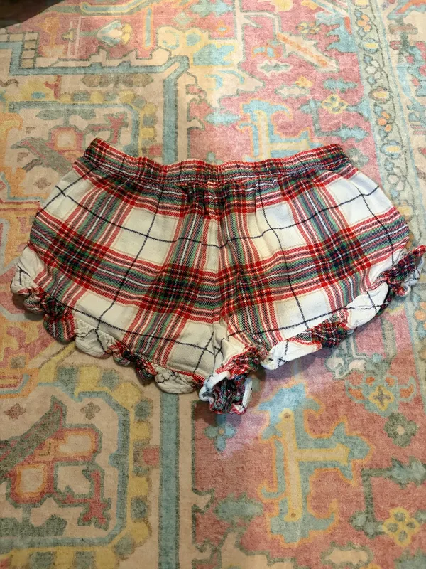Aerie Sleep Shorts Plaid Ruffle Boxer - Image 2