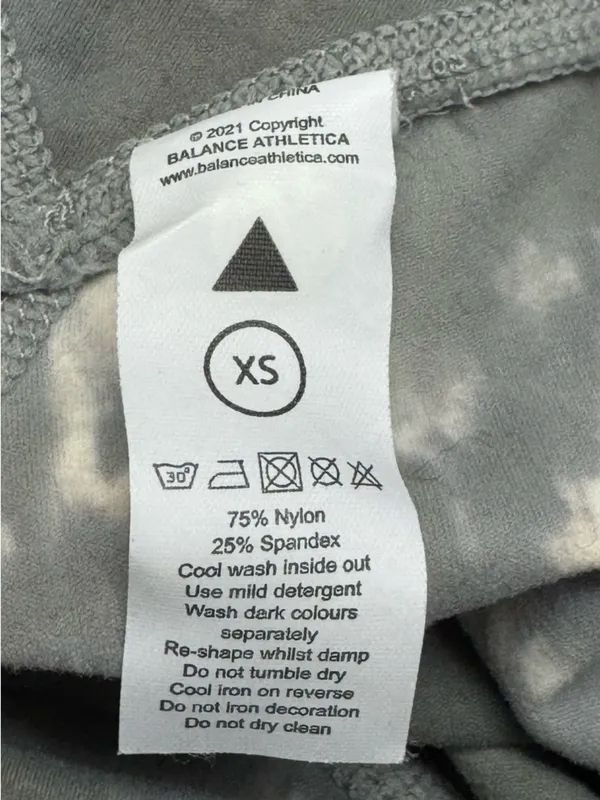 Balance Athletica Vitality Cloud Leggings Grey White Women’s XS - Image 3