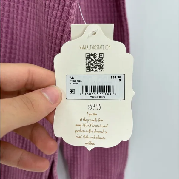 Altar’d state purple thermal long sleeve everyday casual t-shirt size small NWT - Image 6