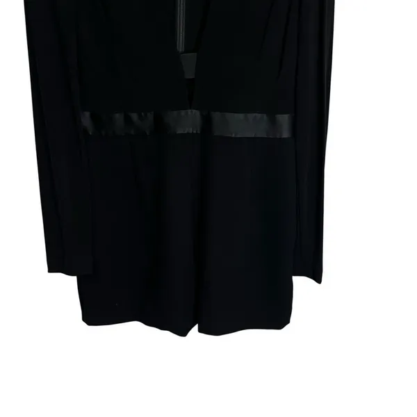 Diane von Furstenberg DVF Kyara Tuxedo Romper Black NWT Size 12 - Image 5