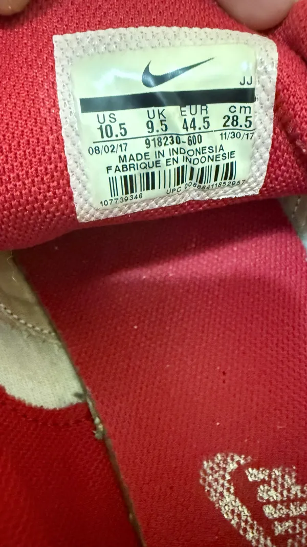 Nike Air Max Vision Gym Red/White-Size 10.5 Men'S Shoe - Image 8