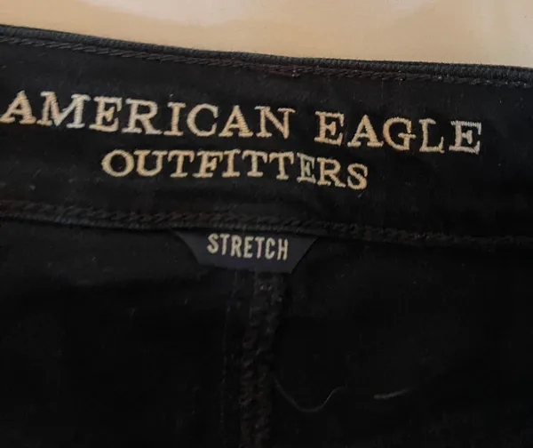 American Eagle Black Denim Shorts - Image 3