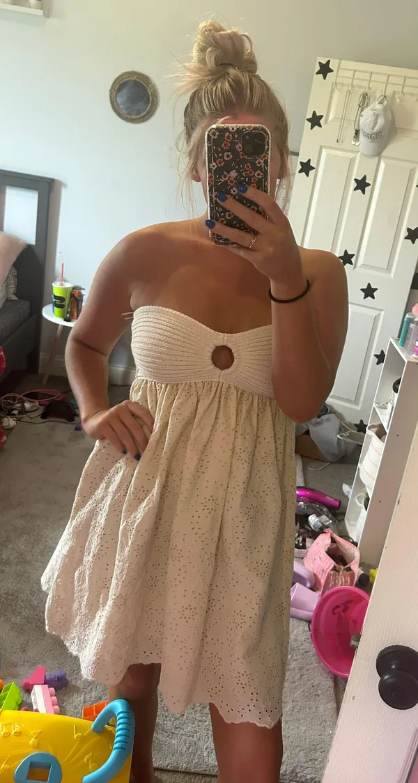 ZARA Strapless Knit  Dress - Image 3
