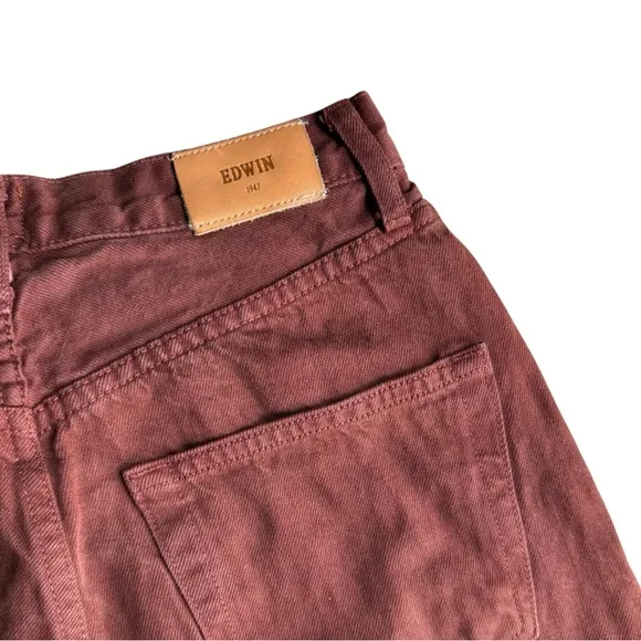 Edwin Women’s Size 26 Anderson Ankle 90’s Relaxed Pants Brown Denim Old Money‎ - Image 7