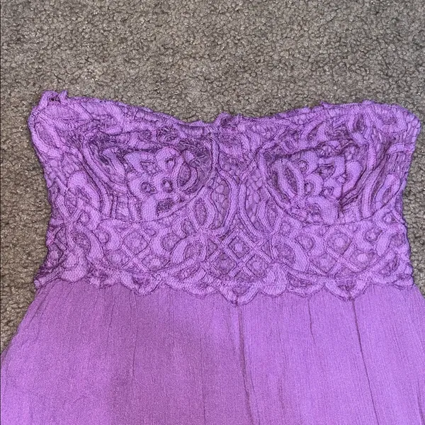 Free People FP One Adella Corset Maxi‎ Dress Beauty Berry Small - Image 5
