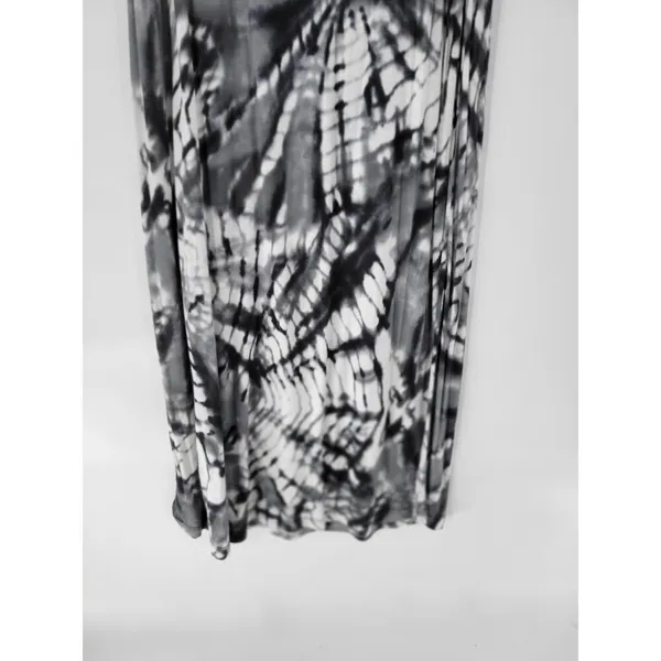 Hula Honey Womens Dress Medium Gray White Tie Dye Strapless Maxi Summer Beach - Image 10