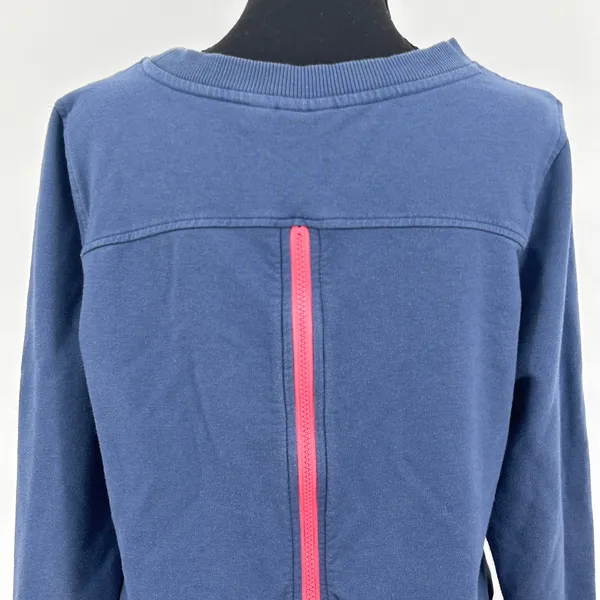 Retro 90s Inspired Athleisure Pullover Sweatshirt Puma Hot Pink Zip Blue Small‎ - Image 7