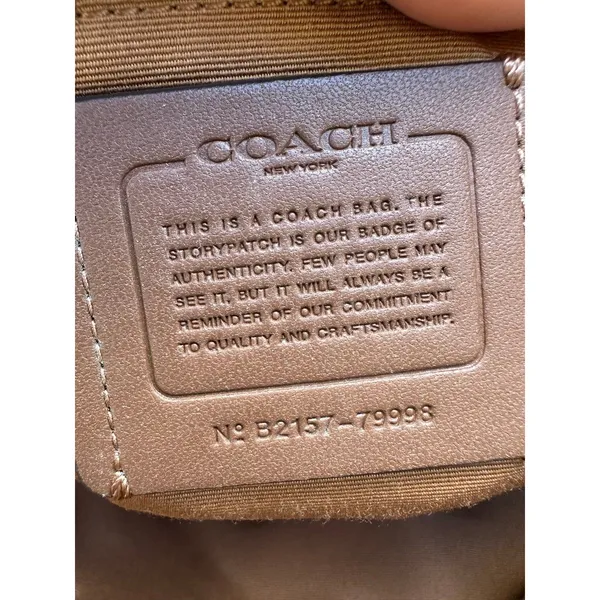 Coach 79998 Beige Signature Coated Canvas Prairie Satchel No Shoulder Strap - Image 6