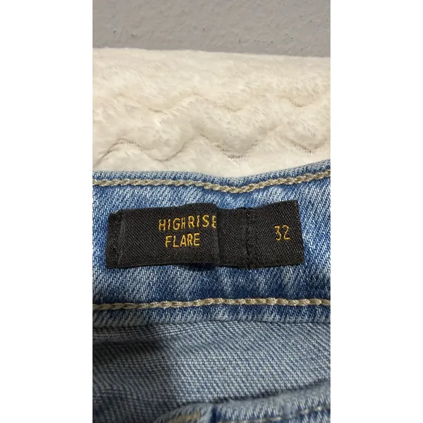 Lee Womens High Rise Flare Jeans Light Wash Blue Denim Size 32 - Image 6