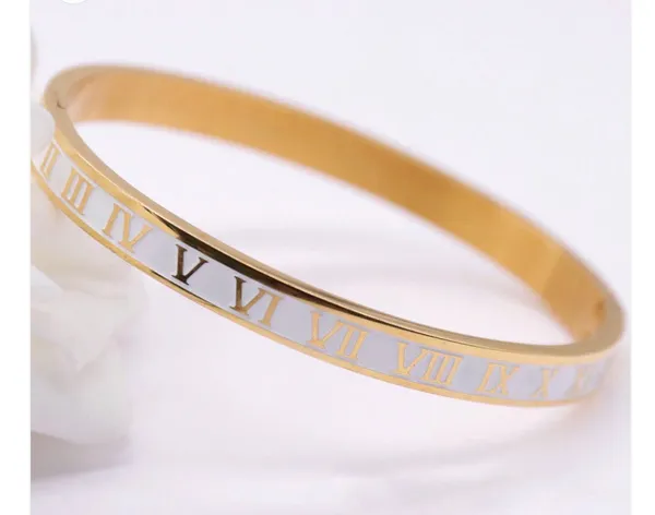 Stainless Steel Roman Numerals Bracelet - Image 2