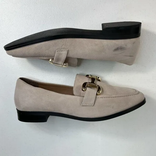 Diba True Size 10 About It Slip On Loafers Suede Leather Beige 54925 Appel Crisp - Image 3