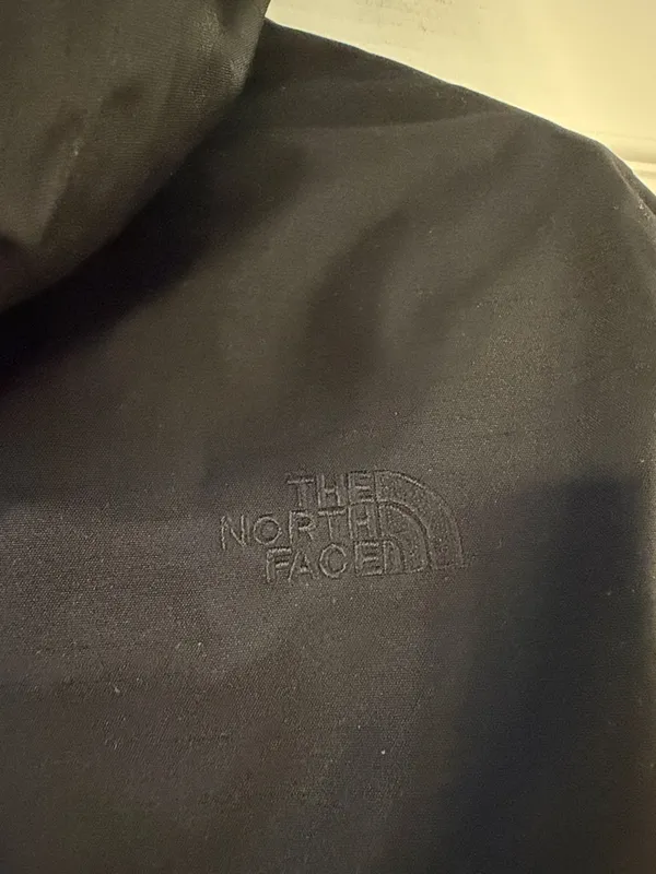 THE NORTH FACE Insulated Black Hooded Parka long size L 100% nylon and Goose - Image 5