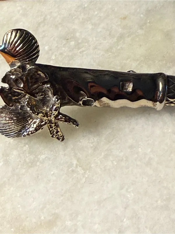 Silver Tone Nautical Lighthouse Pin with Seashell Accents - Image 4