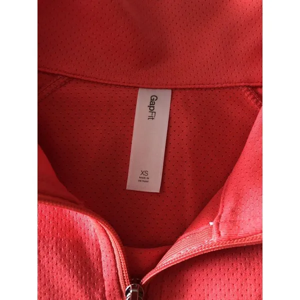 Women’s GAPFIT Coral Long Sleeve Mesh Fitted‎ Zip Up Athletic Jacket Size XS - Image 3