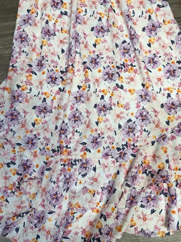 GRACE KARIN Floral Smocked Ruffle Maxi Dress Size S - Image 5