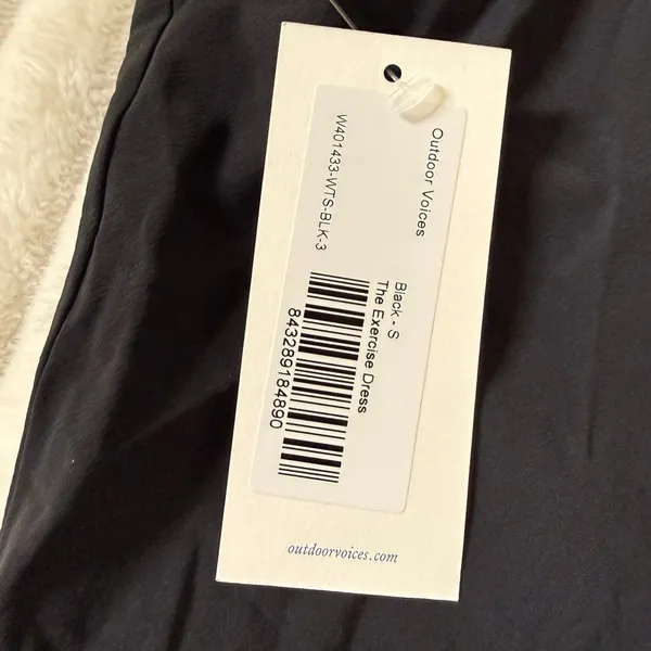 Outdoor Voices The Exercise Dress Black Size S Built-In Shorts NWT - Image 8