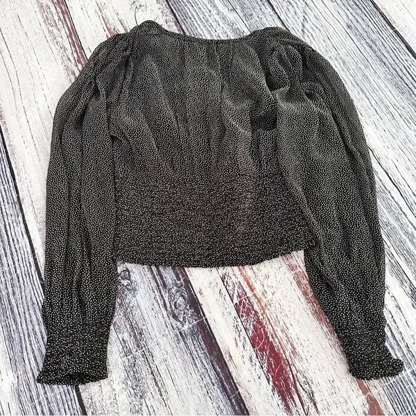 Abercrombie & Fitch Black Polka Dot Chiffon Blouse​ - Image 3