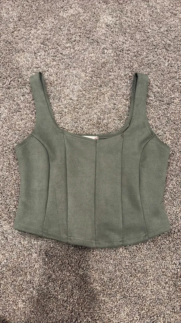 Altard State Corset Style Tank Green - Image 2