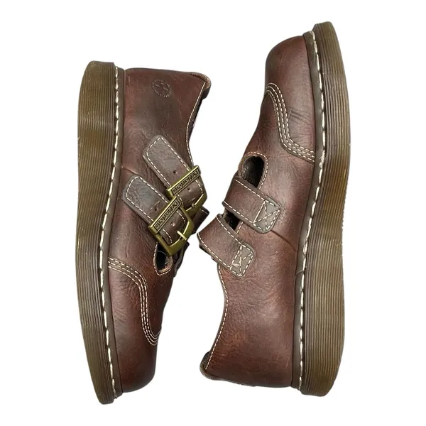 Vintage Brown Dr. Martens CATY 8065 style Mary Jane Buckle Strap Fisherman US 8 - Image 6