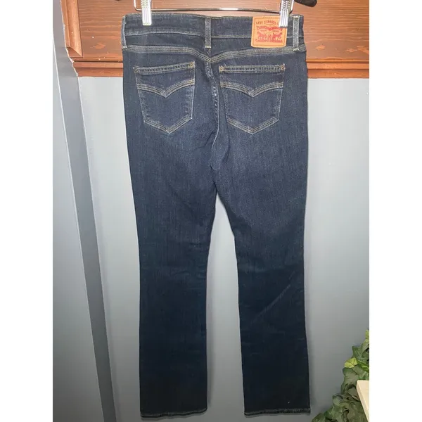 Levis‎ 715 Bootcut Jeans Womens Size 28 Dark Wash Indigo Denim Mid Rise Stretch - Image 2