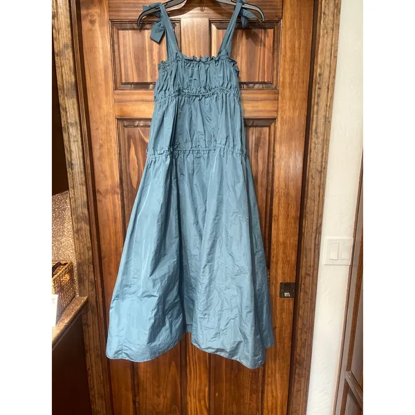 Zara Taffeta Tie Dress XS - Image 4