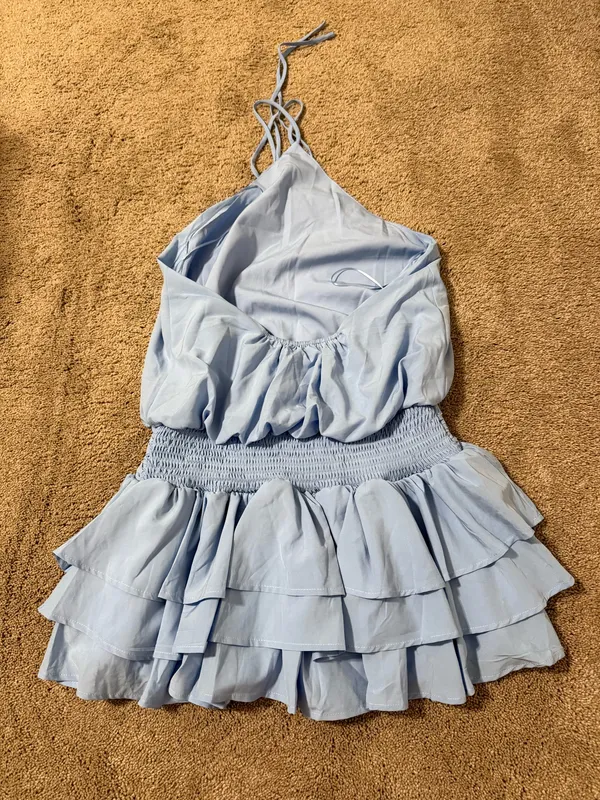 Mini blue dress - Image 6