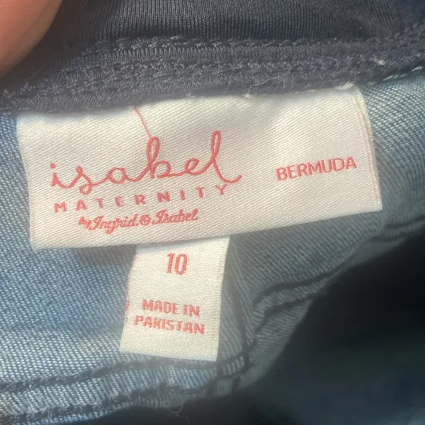 Isabel Maternity Women's Crossover Panel Bermuda Maternity Jeans Size 10 - Image 7