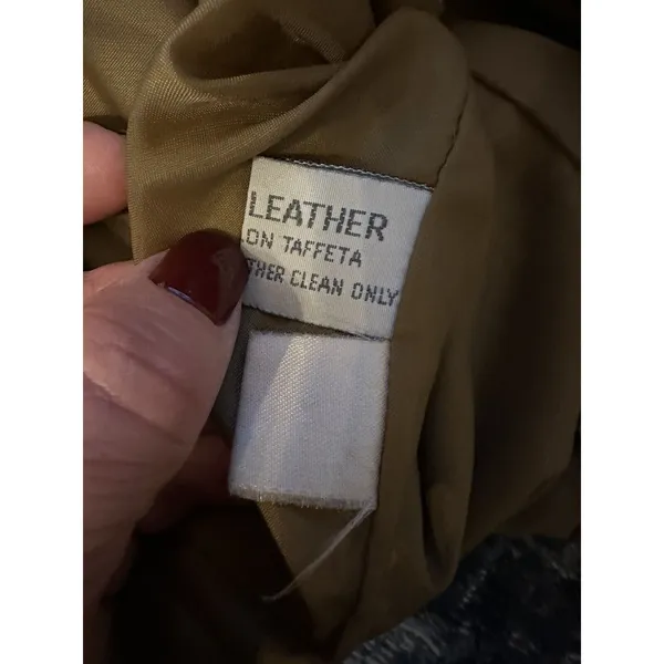 Women's Leather Trench Coat Laurice Vintage 80-90s Brown Pads Size Small Korea - Image 8