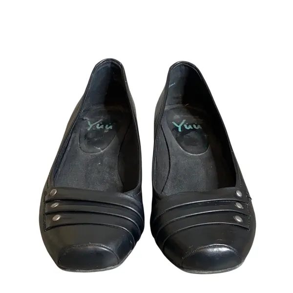 Yuu Renner Black Slip On Wedges 10M - Image 2