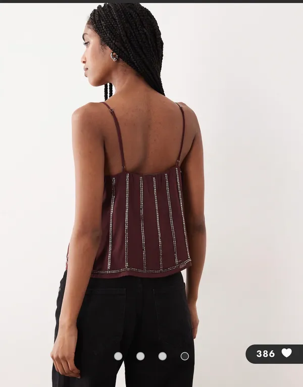 Abercrombie v-neck beaded cami - Image 2