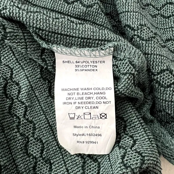 Suzanne Betro Green Textured Cowl Sweater - Image 7