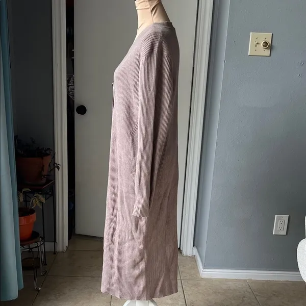 Ribbed button-up duster cardigan - Image 6