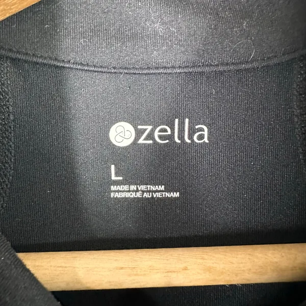 Zella Womens Large Black Performance Full Zip Athletic Track Jacket Sporty Layer - Image 7
