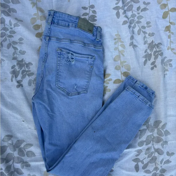 Zara Blue Skinny Jeans Sleek Fit - Image 5