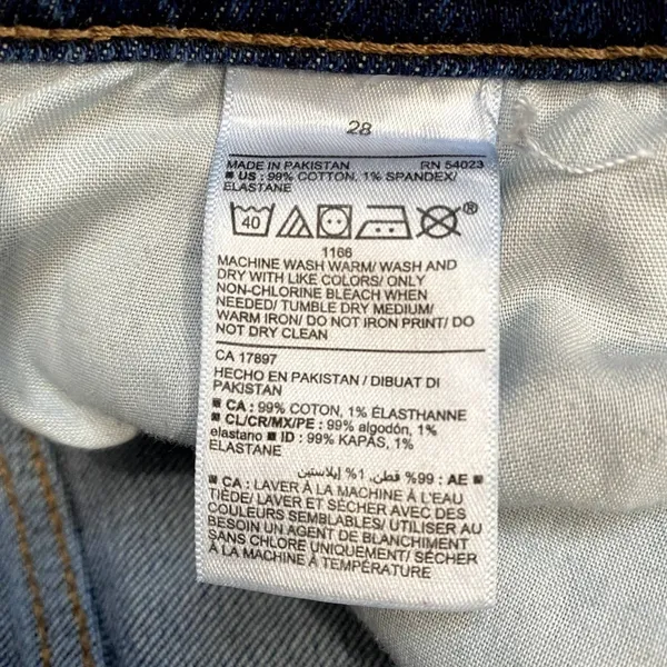 Old Navy Extra High Rise Sky Hi Straight Jeans Button‎ Fly Denim Plus Size 28 - Image 7