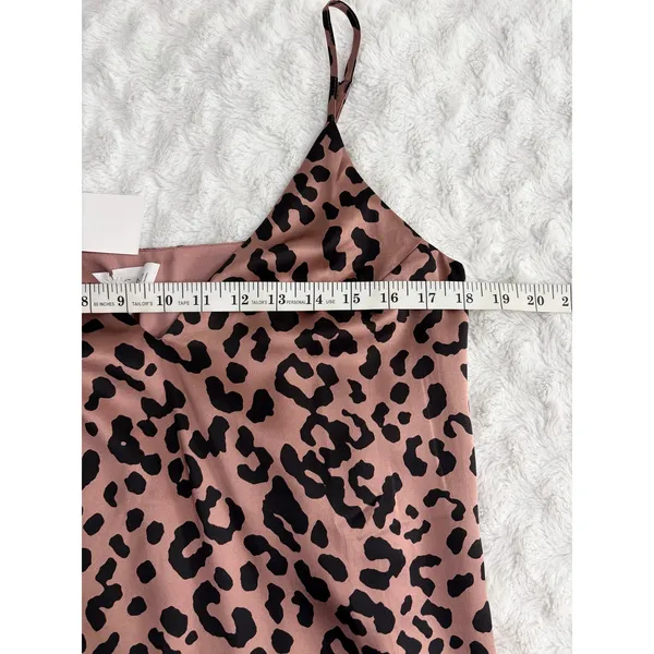NEW Anthropologie Cami NYC The Olivia Pink Silk Graphic Leopard Cami Top M - Image 7