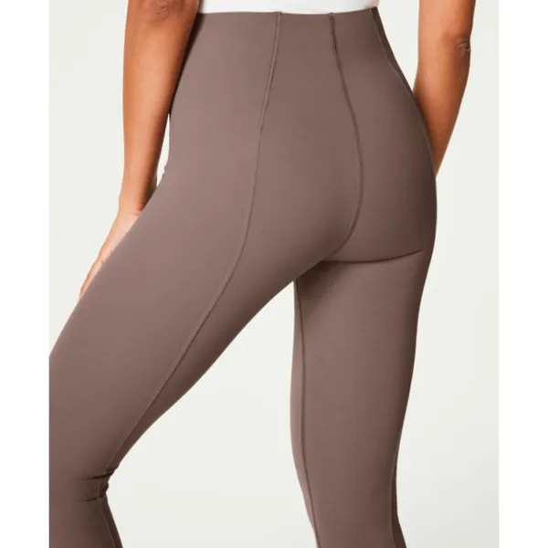 Spanx SPANXshape CoreLuxe Micro Flare Pants w/Mid-Tummy Compression Smoke Seamed - Image 4