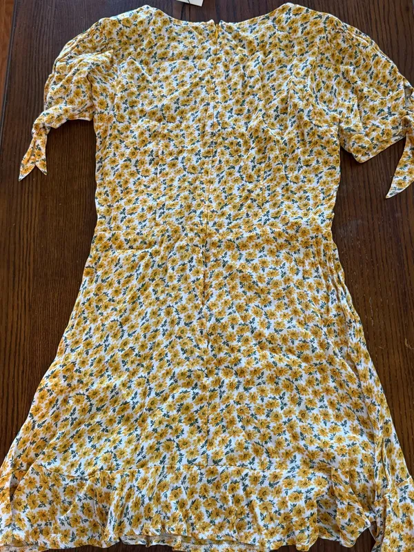 NWT Faithfull the Brand Florence Yellow Floral Mini Dress US 4 - Image 6