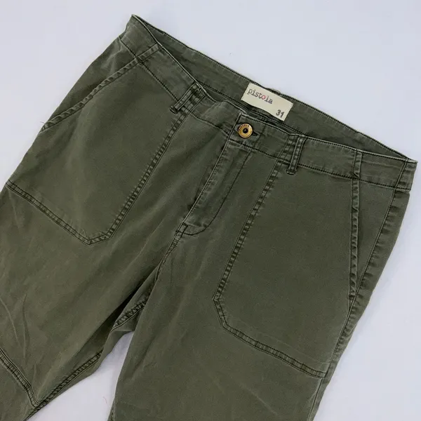 Pistola Olive Green Utility Jogger Cargo Pants Ankle Zip Size 31 - Image 3