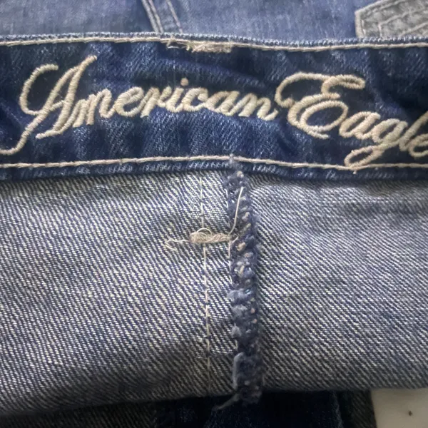American Eagle Distressed Denim Mini Skirt - Image 3