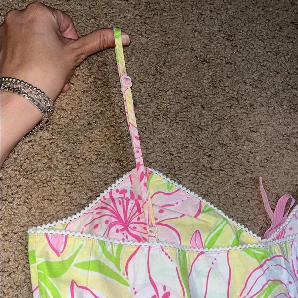 Lilly Pulitzer Vintage VTG Y2K Floral Slip Dress‎ Sundress Medium - Image 7