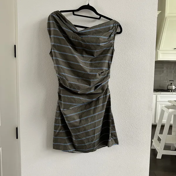 Staud Mini Phare Dress Huntington Stripe Size 6 New - Image 2